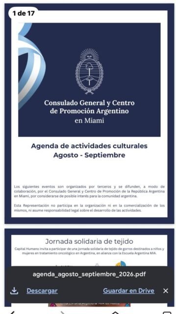 ¡Qué felicidad enorme poder compartir esta gran noticia con nuestra comunidad! 👏👏👏👏💕
Este 29 de agosto daremos un paso hermoso en Miami: estaremos firmando la alianza oficial entre Capital Humano (Florida) y @escuelaargentinamia . 🇦🇷🤝🇺🇸
¿El propósito? Crear espacios donde mujeres y madres de alumnos se reúnan a hacer networking mientras tejen con amor. 🧶💖 Todos los gorritos que hagamos serán enviados a Argentina para donarlos a niños y mujeres que se encuentran bajo tratamiento oncológico.
🎓 ¡Atención alumnos de los últimos años!
A los estudiantes que se sumen a esta noble iniciativa, les reconoceremos (junto con la escuela) las horas de voluntariado certificadas para que puedan acreditarlas en su graduación de High School. ¡Hacer el bien tiene su recompensa y los necesitamos!
📣 Un agradecimiento especial:
Queremos agradecer de todo corazón al @consuladoargentinomia por avalar nuestra iniciativa con su logo, por ayudarnos con la difusión y por acompañarnos siempre. ¡Será un inmenso honor contar con la presencia del Cónsul Argentino @marcegilardoni en este día tan importante! ✨
Solo con registro previo https://forms.gle/WR8AfSxA5nreEnud6 . Por mp  te lo enviamos también 
Acá deben registrarse es un formulario por persona!
Sigamos juntos #tejiendoredessolidarias 🫶
#ONG #CapitalHumano #Solidaridad #Miami Voluntariado HighSchool EscuelaArgentinaEnMiami TejiendoRedes AyudarHaceBien ConsuladoArgentinoMiami ComunidadArgentina Oncologia