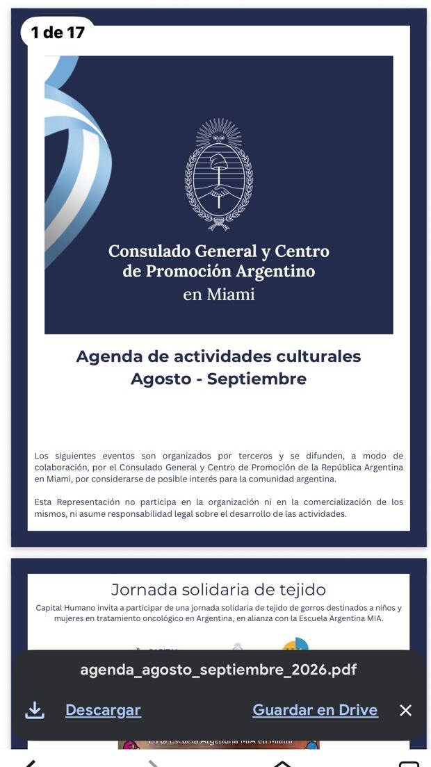 ¡Qué felicidad enorme poder compartir esta gran noticia con nuestra comunidad! 👏👏👏👏💕
Este 29 de agosto daremos un paso hermoso en Miami: estaremos firmando la alianza oficial entre Capital Humano (Florida) y @escuelaargentinamia . 🇦🇷🤝🇺🇸
¿El propósito? Crear espacios donde mujeres y madres de alumnos se reúnan a hacer networking mientras tejen con amor. 🧶💖 Todos los gorritos que hagamos serán enviados a Argentina para donarlos a niños y mujeres que se encuentran bajo tratamiento oncológico.
🎓 ¡Atención alumnos de los últimos años!
A los estudiantes que se sumen a esta noble iniciativa, les reconoceremos (junto con la escuela) las horas de voluntariado certificadas para que puedan acreditarlas en su graduación de High School. ¡Hacer el bien tiene su recompensa y los necesitamos!
📣 Un agradecimiento especial:
Queremos agradecer de todo corazón al @consuladoargentinomia por avalar nuestra iniciativa con su logo, por ayudarnos con la difusión y por acompañarnos siempre. ¡Será un inmenso honor contar con la presencia del Cónsul Argentino @marcegilardoni en este día tan importante! ✨
Solo con registro previo https://forms.gle/WR8AfSxA5nreEnud6 . Por mp  te lo enviamos también 
Acá deben registrarse es un formulario por persona!
Sigamos juntos #tejiendoredessolidarias 🫶
#ONG #CapitalHumano #Solidaridad #Miami Voluntariado HighSchool EscuelaArgentinaEnMiami TejiendoRedes AyudarHaceBien ConsuladoArgentinoMiami ComunidadArgentina Oncologia